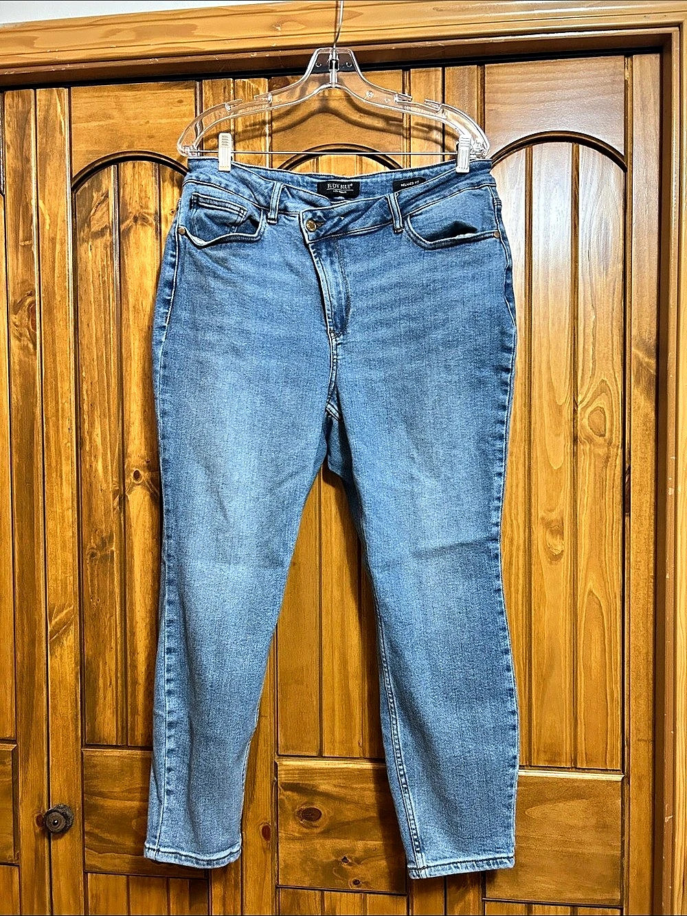 Judy Blue Relaxed Fit Crossover Waist High Rise Jeans 16W Blue